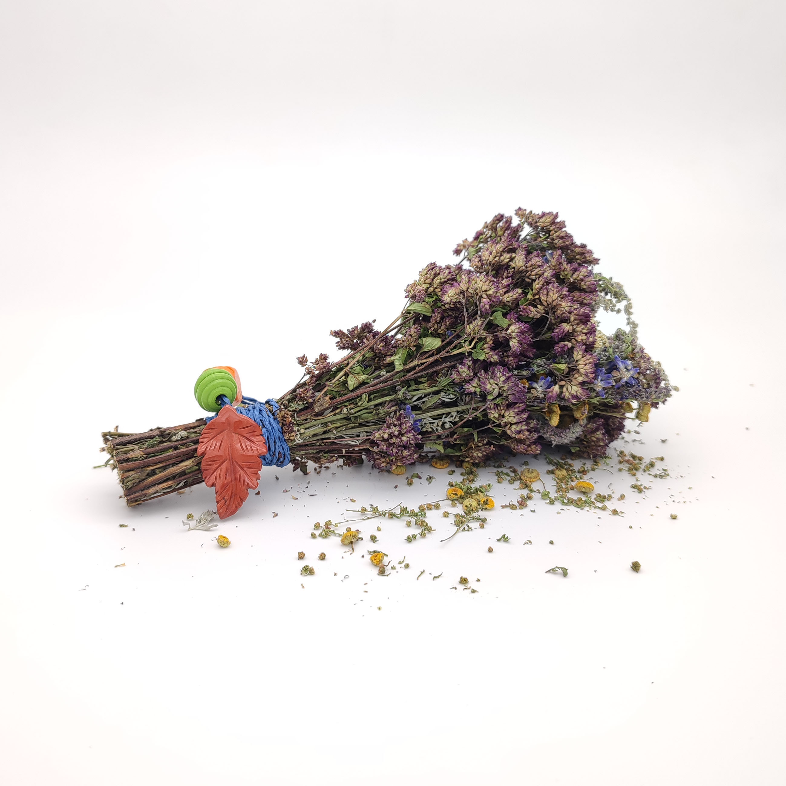 Ochranná kytička s ochranným lístkem - olivový jadeit (olive jadeit)