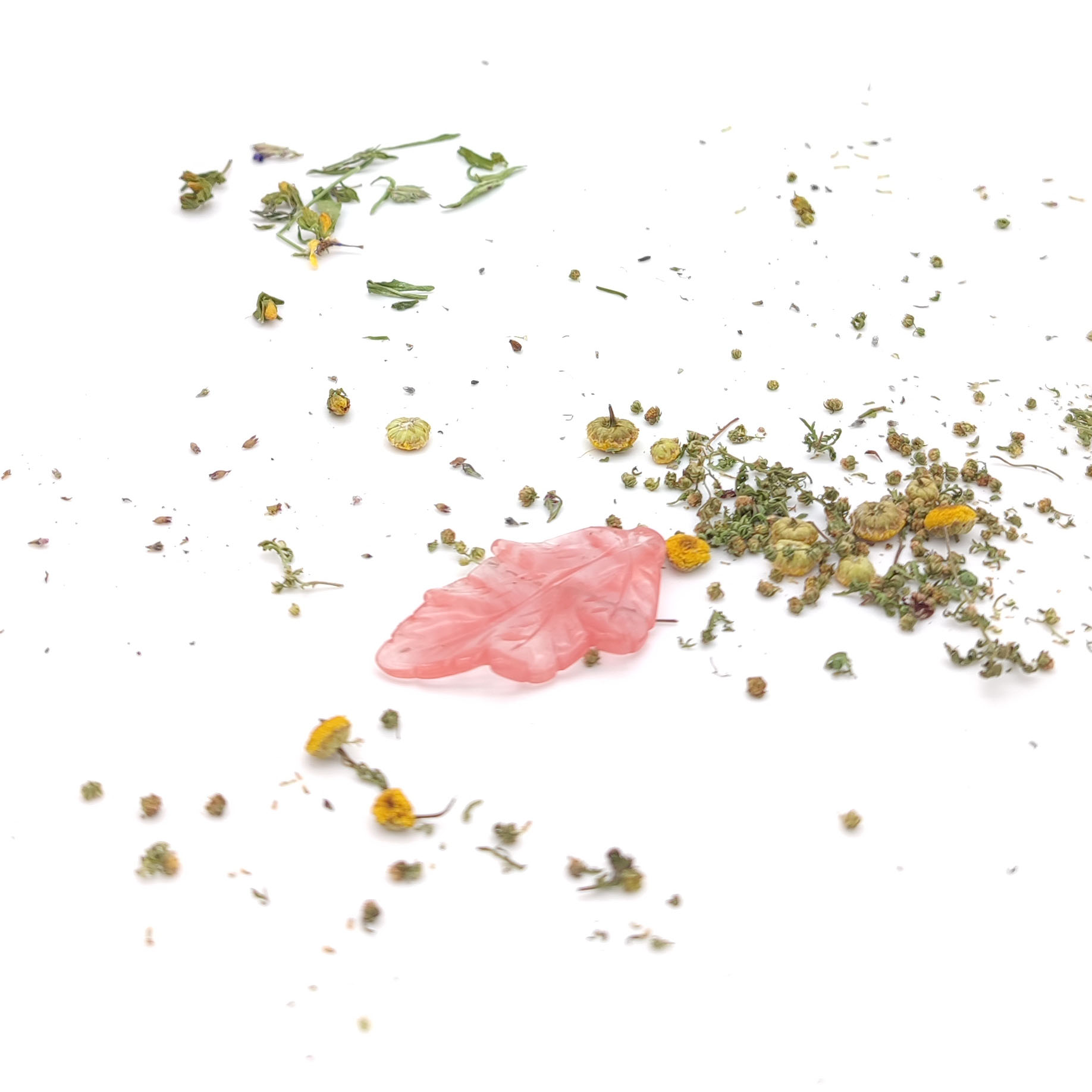 Vykuřovací svazek sedm bylin s ochranným lístkem - olivový jadeit